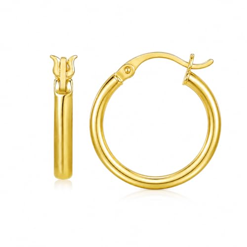 WORFRIL 14K �C�G���[�S�[���h �t�[�v�C�������O ���f�B�[�X ���A���S�[���h �N���V�b�N ���E���h�t�[�v ������y�ʃC�������O ���S�ȃN���b�N�g�b�v�N���[�W���[�t�� S~L 12/16/25/30/35mm �W���G���[�M�t�g ���i�g����, 16M