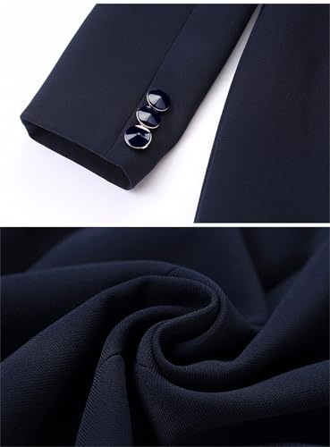 Women's Suit 2 Piece Set Business Office Work Formal Long Blazer Jacket Tuxedos and Pants Outfits4