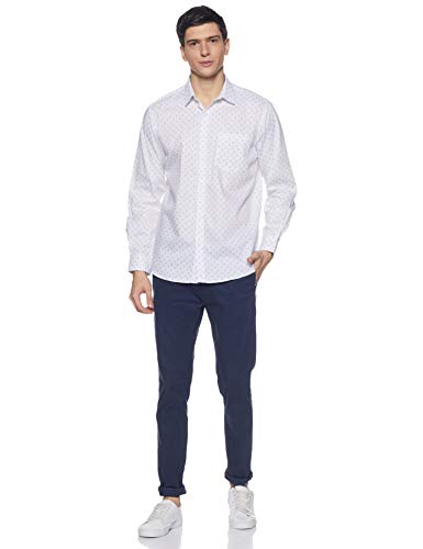 Image of Amazon Brand - Symbol Men's Printed Regular Casual Shirt (AW20-SYM-FS-AOP White 7 48)