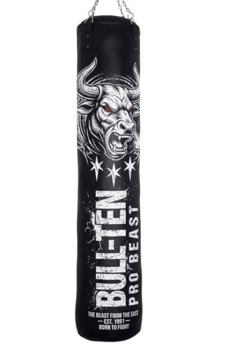 Image of Pro Beast Punching Bag | Heavy Duty Vinyl Boxing Bag with Hanging Chain for Boxing | Kickboxing, MMA, Muay Thai, Martial Arts | Home Gym Training (6Ft 70Kg) (Black)