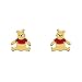 Disney Winnie The Pooh E906415YL - Pendientes bañados en oro, plata de ley, Plata de ley