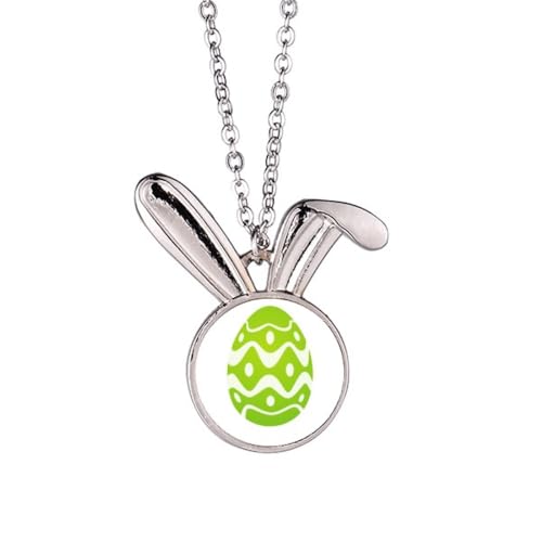 Collier œuf de Pâques pendentif lapin bijou fantaisie chaîne ajustable pour femme et enfant