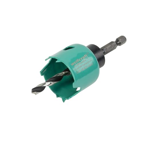 wolfcraft Sega a tazza in acciaio al carbonio, Ø 40 mm I 5965000 I Per l'installazione di materiale elettrico e di sanitari su legno e materiali per costruzioni a secco