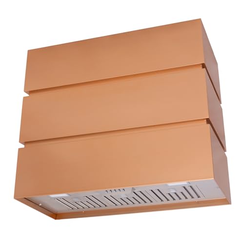 Akicon Stainless Steel Range Hood, 3 Stacks Modern Box Kitchen