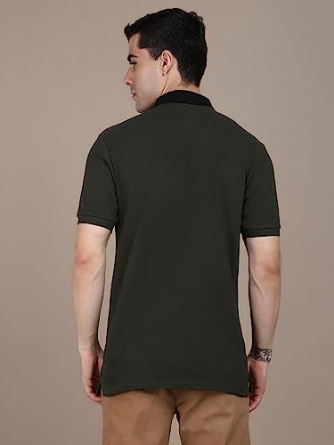Image of Dennis Lingo Men's Cotton Polo Neck Regular Fit T-Shirt