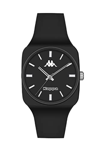 Kappa montre homme sport urbain : montre de marque noire avec bracelet silicone souple