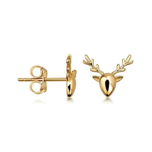 14K �C�G���[�S�[���h ���̊p �X�^�b�h �C�������O