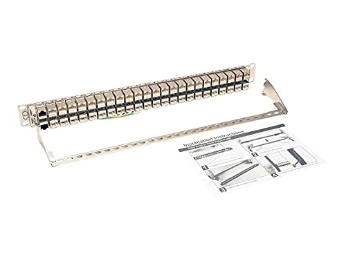 Tripp Lite 48-Port Cat6a Patch Panel STP Shielded RJ45 Ethernet 1U Rackmount TAA (N254-048-SH-6A)