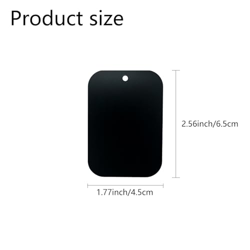 GDMINLO Mount Metal Plate（8Pack） for Magnetic Car Mount Phone Holder with Full Adhesive for Phone Magnet, Magnetic Mount, Car Mount Magnet-8X Rectangular (Black)