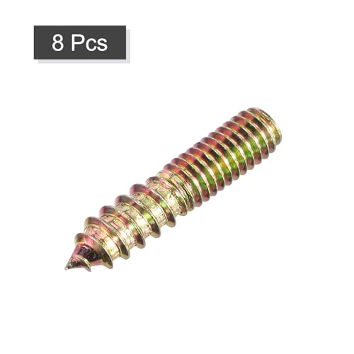 Image of uxcell 5 /16-18x1-1 /2 Hanger Bolts, 8pcs Double Ended Screws Wood Dowel Screws for Furniture