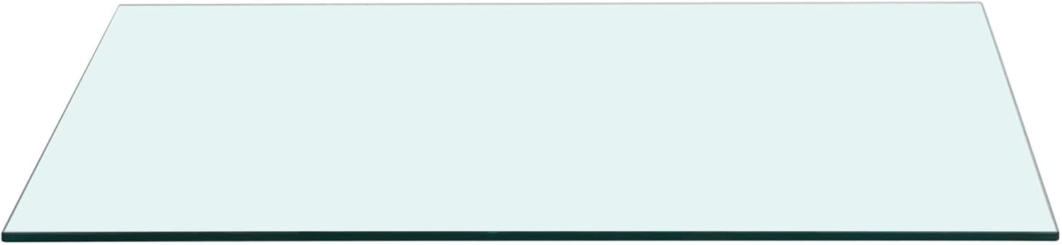 Tempered Glass Square Table Top 31.5 * 31.5 Inch Diameter, 3/10 Inch Thick, Heavy-Duty Safety Glass Circle for Dining Table, Desk, Patio Base Replacement-Clear