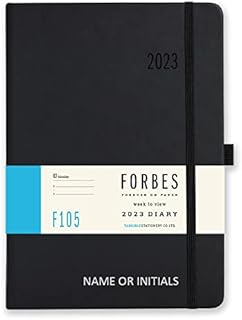 Forbes Classic 2023 A5 Week to View Diary - Soft Touch (Black Name)