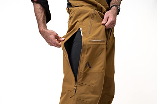 Flylow Men's Baker Bib Waterproof Breathable Ski And Snowboard Pants - Rye - Large #TOP3