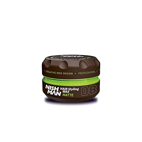 Nish Man Hair Styling Gel, Hair Wax for Men, MATTE FINISH, 150 ml | Edge Control | Ultra High Strong Hold | Hair Clay Aqua Wax | Wax Stick Hair | Men's Hair Gel (08 Matte)