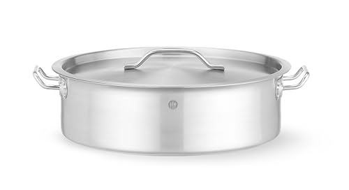 Braisière HENDI en acier inoxydable premium de 36 cm avec poignées isolantes