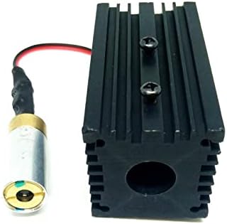 LAB Industrial 532nm 10mw 5VDC Green Laser Diode Dot Module with 62x32mm Cooling Heatsink for 12mm Laser Diode Module