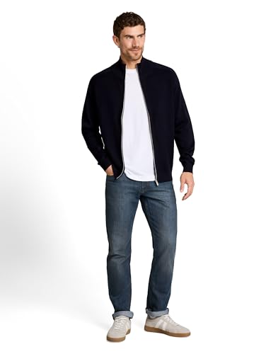TOM TAILOR Herren Grundlegendes Zip-Jackett-Strickwerk