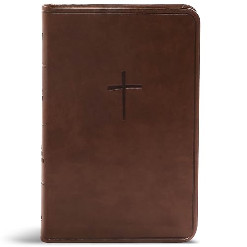 CSB Compact Bible, Value Edition, Brown LeatherTouch, Red Letter, Presentation