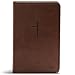 CSB Compact Bible, Value Edition, Brown LeatherTouch, Red Letter, Presentation Page, Full-Color Maps, Easy-to-Read Bible Serif Type