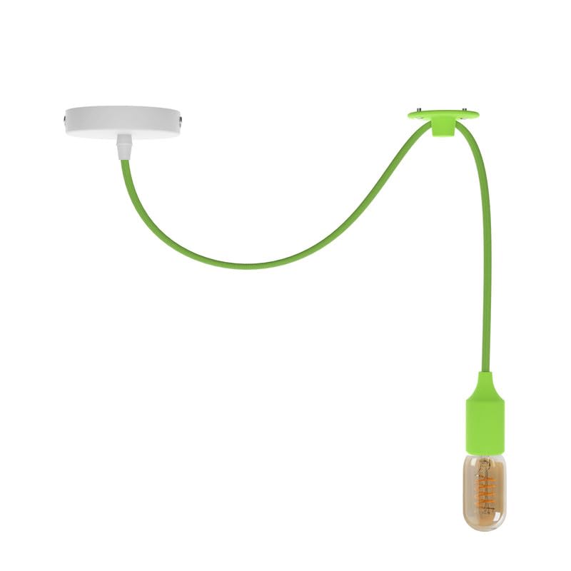 LEDSone Light Green Pendant Light E27 Adjustable 95cm Hanging Ceiling Light Fitting Vintage Industrial DIY for Kitchen Island Dining Room Cafe Bar