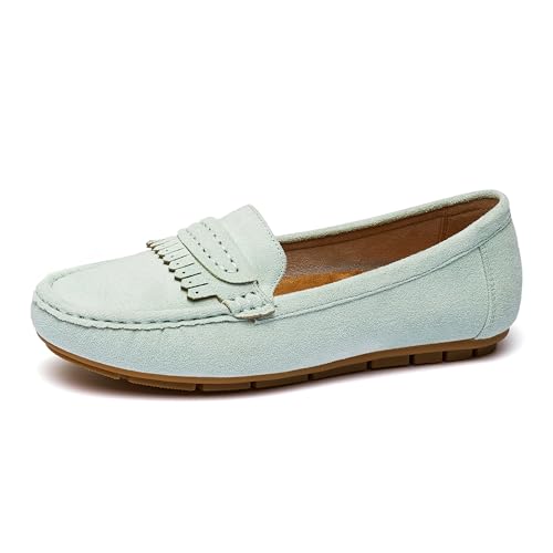 Image of Women's Business Loafers Work Casual Flats Shoes Lightweight Penny PU Leather Slip On Walking Shoes