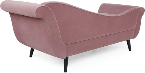 Image of Lazy Couch and Reclining Sofa /Recliner Chaise Longue /Fabric recliners /for Bedroom /Living Room /Office Reception Recliner Lounge Sofa and Armchair (Dusky Pink)