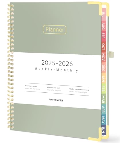 Forvencer Academic Planner 2025-2026, Hardcover Weekly & Monthly Calendar Planner,