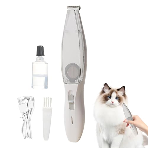 Cortapelos para perros de aseo – Cortadora de patas silenciosa inalámbrica – Cortadora de pelo impermeable para mascotas de 2 velocidades con aspirador para gruesos y abrigos