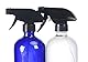 1 x 500 ml leere nachfüllbare blaue Glas-Sprühflasche mit schwarzem Sprühkopf für ätherische Öle, Aromatherapie, Kosmetikartikel, Reinigungsbehälter