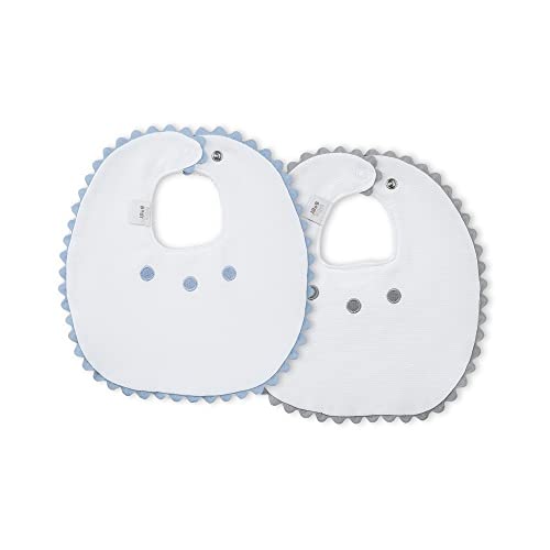 Slabbetjes in blauw en grijs 2 stuks - Afbeelding 3