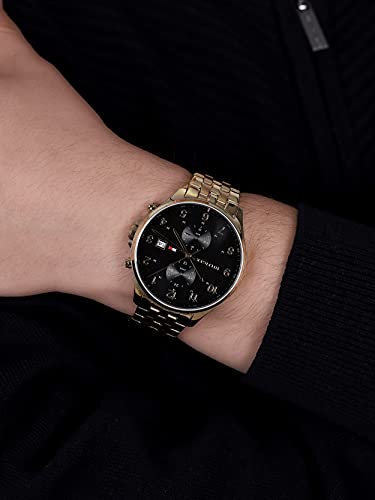 Tommy Hilfiger Herren Analoger Quarz Uhr mit Edelstahl Armband 1791708