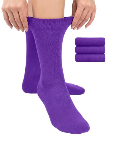 Image of Hugh Ugoli Womens Thin Soft Bamboo Dress Socks, Business, Crew, 3-6 Pairs