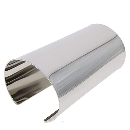 COLORFUL BLING Punk Alloy Hollow Geometric Smooth Polished Gold Hoop Open Cuff Wide Bracelet Bangle Wrist Jewelry for Women Lady