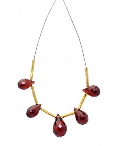 Perles à facettes en forme de goutte grenat rouge éclatant pour bijoux raffinés