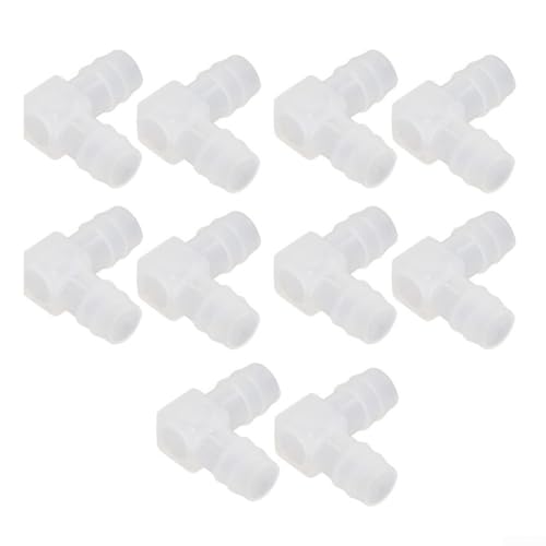 Lot de 10 raccords coudés pour tuyau d'eau, adaptateur en forme de L à 90°, diamètre égal de 12 mm, raccords de tuyau barbelés pour transfert de fluide