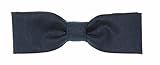 Men's Skinny Slim Navy Blue Clip On Cotton Bow Tie