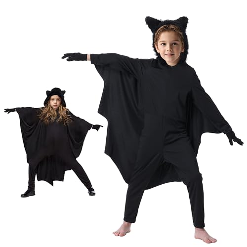 cuteDIY Kostüm Fledermaus Halloween Kostüm Fledermaus Kinder Fledermauskostüm