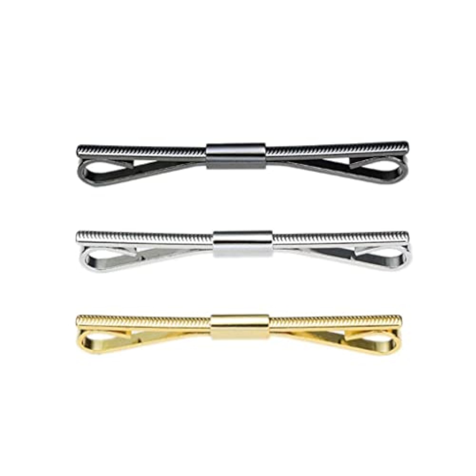 3x Metal Shirt Collar Clip Tie Bar Pins for Unisex