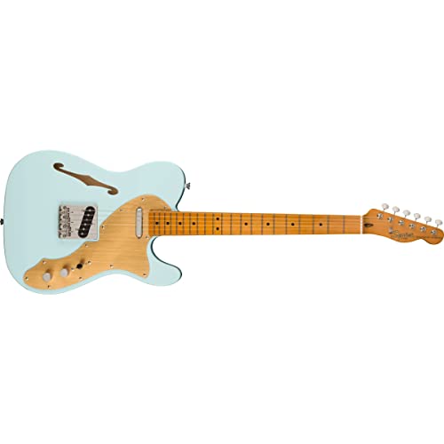 Squier FSR Classic Vibe ’60s Telecaster Thinline MN Sonic Blue – Guitare Électrique - Les Beatles, Paul McCartney, John Lennon, RIngo Starr, George Harrison Squier FSR Classic Vibe '60s Telecaster Thinline MN Sonic Blue - Guitare Électrique – Image 3