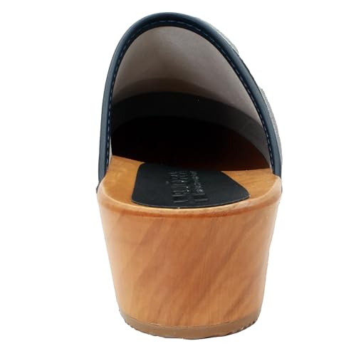 Image of Bjork Maja Wood Open Back Leather Clogs