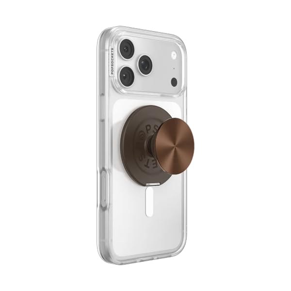Image of PopSockets Kick-Out Grip for MagSafe, Adjustable Kickstand for Portrait or Landscape, Magnetic Stand, Neutral - Cocoa