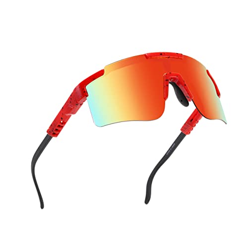 MARIDA Sport-Sonnenbrille für Damen und Herren, UV400-Schutz-Sport-Sonnenbrille mit verstellbarem Bügel, übergroße echte Beschichtungsgläser Cover