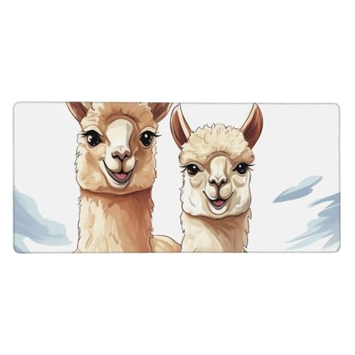 Tapis de souris de jeu XXL 40x90 cm grand sous-main motif alpaga