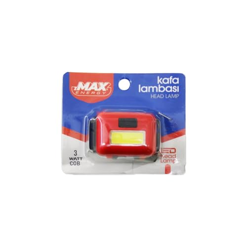 Zmax Energy Max-3146 Pilli 3W Cob LED Kafa Lambası Fener, 3-Kademe Işık Ayarı, Flaşör, 4.5V, 120Lümen, 360