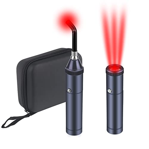Bliofo Dispositivo de terapia de luz roja infrarroja, dispositivo de tratamiento de herpes labial, alivio del dolor para boca, nariz, orejas, rodillas, pies, manos, articulaciones, músculos y nervios,