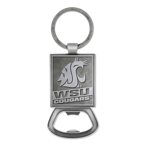 Rico Industries NCAA Washington State Cougars - WSU Pewter Style Bottle Opener Keychain
