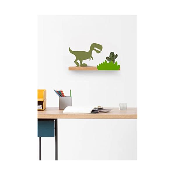 Wall shelf kids dino nursery decor shelves floating bookshelf wood toy display organizer green ds001 0  urban country home decor
