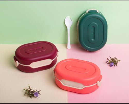 Image of TASTIC Kids Mini Flex Lunch Box | Insulated Lunch Box - Leakproof, Durable, Large Capacity Lunch Box for Adults and Kids | Stylish and Easy to Clean | Multicolor (Pack of 2)