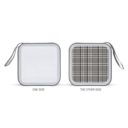Funda para CD de plástico duro de 40 unidades estuche gris con cremallera 8