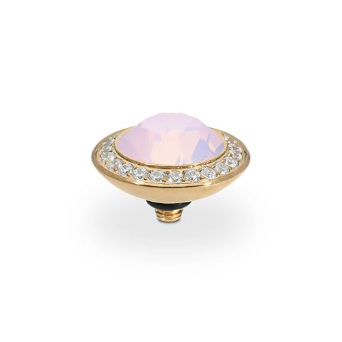 Embout interchangeable doré Qudo en acier inoxydable pour bague personnalisable élégante